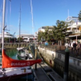 A pleasant pedestrian area near the wharfs in Central Auckland